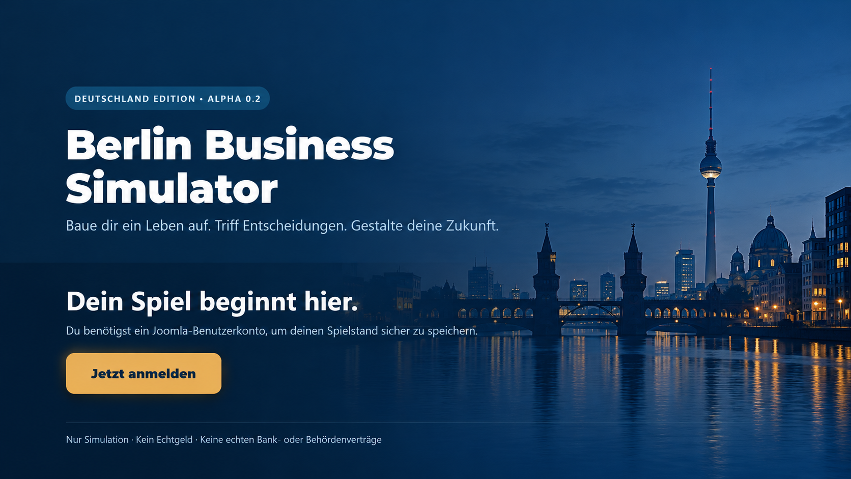 Berlin Business Simulator – Dein Spiel beginnt hier.